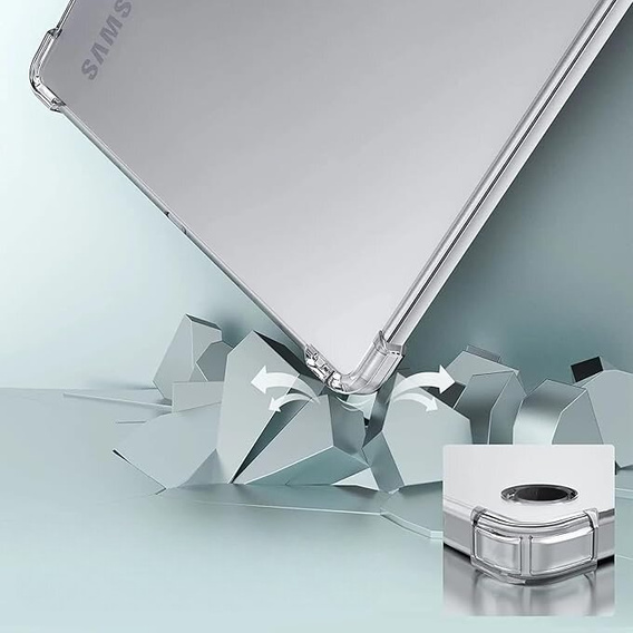 Puzdro pre Samsung Galaxy Tab A9+, silikónové, priehľadné