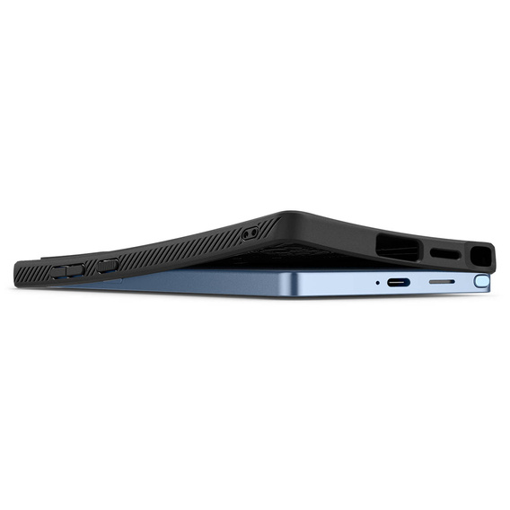 Puzdro Spigen pre Samsung Galaxy S25 Ultra, Liquid Air, čierne + tvrdené sklo 9H