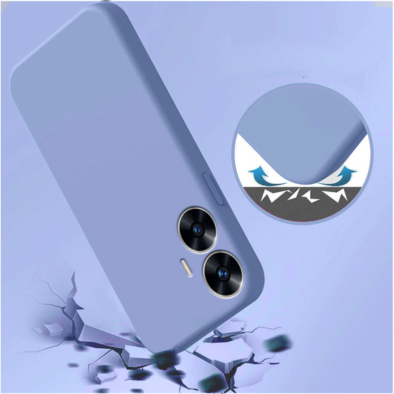 Obal na mobil pre Realme C55, Silicone Lite, fialové