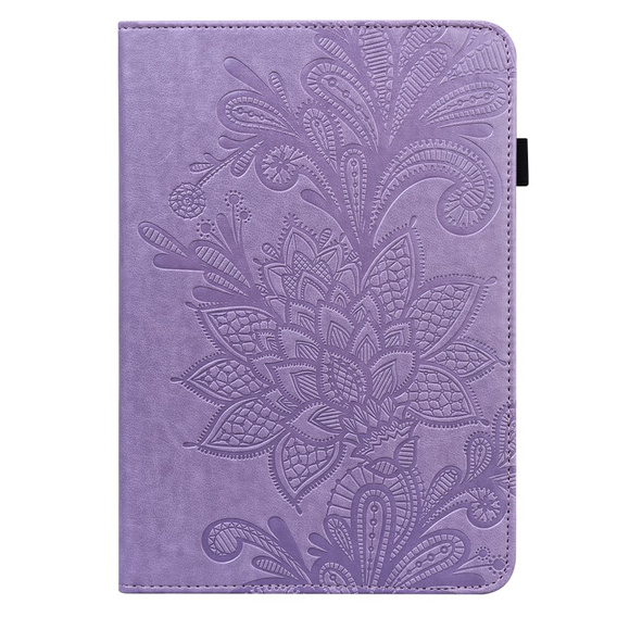 Puzdro s chlopňou pre Lenovo Pad M9, flower, fialové