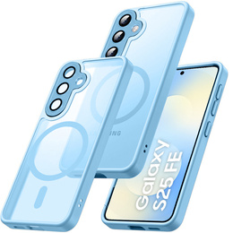 Matné puzdro pre iPhone 17, pre MagSafe, priesvitné modré