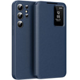 Flipové puzdro pre Samsung Galaxy S23 Ultra, Smart View Wallet, modré