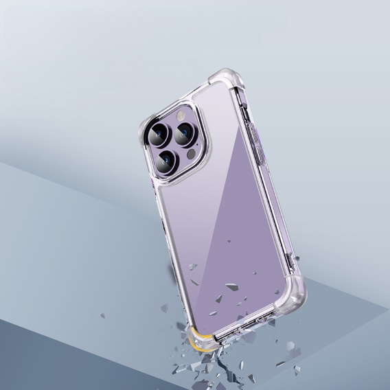 Puzdro pre iPhone 14 Pro, ERBORD CornerShield, priehľadné