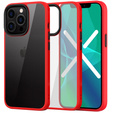 Obal na mobil pre iPhone 13 Pro, ERBORD Hybrid Case, červené