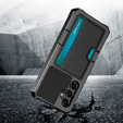 Puzdro pre Samsung Galaxy A55 5G, Card Holder Kickstand, čierne