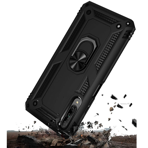Pancierované obal na mobil pre Huawei P Smart Pro, Nox Case Ring, čierne