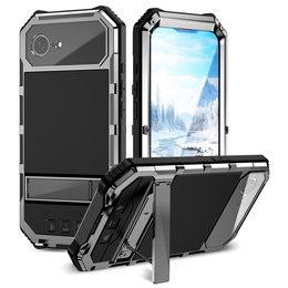 Obrnené puzdro pre iPhone 16E, R-JUST, strieborné