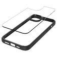 Puzdro Spigen pre iPhone 15, Ultra Hybrid, čierne + tvrdené sklo 9H