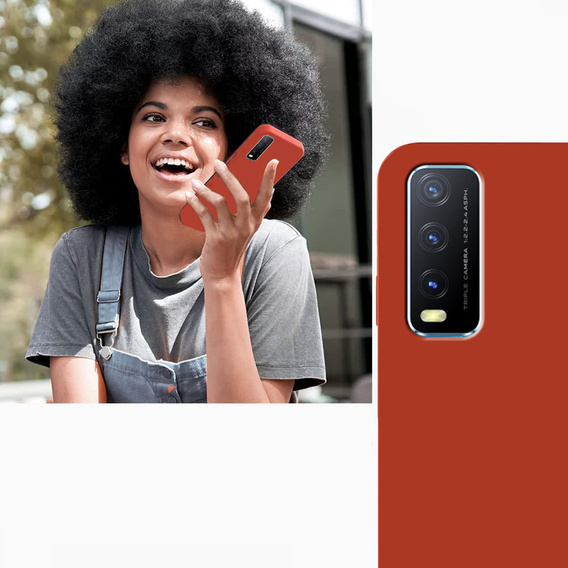 Obal na mobil pre Vivo Y20S / Y11S, Silicone Lite, červené
