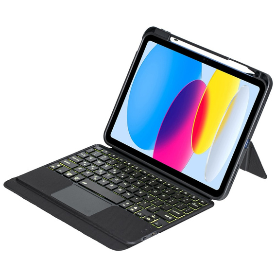 Puzdro + klávesnica iPad 10.9 2022 10 GEN, keyboard Pen Slot, čierne