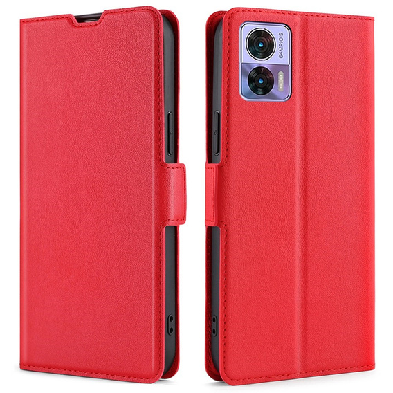 Klapkové puzdro pre Motorola Edge 30 Neo 5G, Wallet Thin Magnet, červené