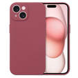 Obal na mobil pre iPhone 15, Silicone Lite, červené