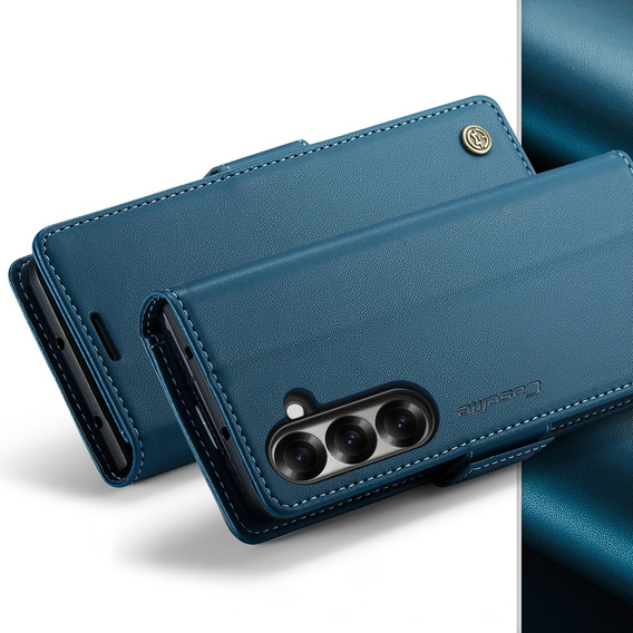CASEME Litchi Wallet flipové puzdro pre Samsung Galaxy Z Fold7 5G