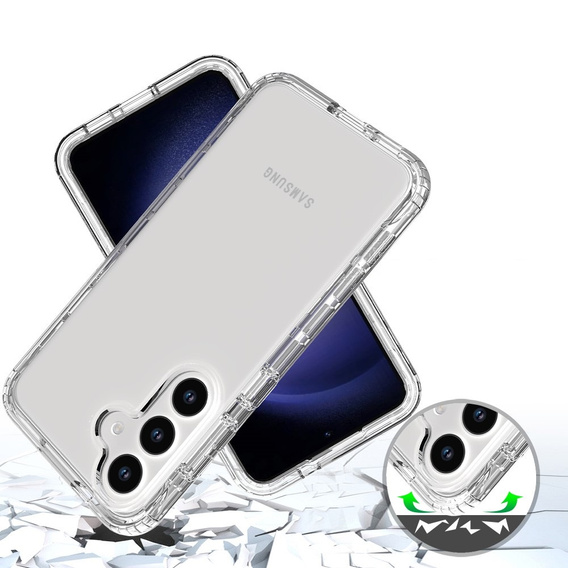 Puzdro pre Samsung Galaxy S24, Shockproof, s fóliou, priehľadné