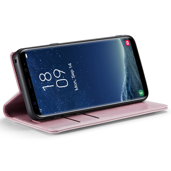 CASEME flipové puzdro pre Samsung Galaxy S8, Waxy Textured, ružové