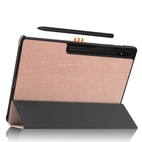 Puzdro pre Samsung Galaxy Tab S9 Ultra, Smartcase, ružové rose gold