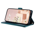 Puzdro s chlopňou pre Samsung Galaxy S24 FE, Rhombus Crossbody Leather, tmavozelené