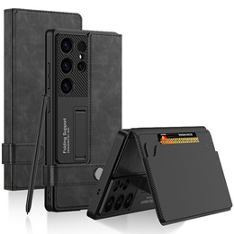 Flipové puzdro pre Samsung Galaxy S25 Ultra, GKK Card Slot Wallet, čierne