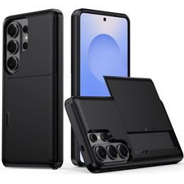 Puzdro s držiakom na karty pre Samsung Galaxy S26 Ultra, čierne