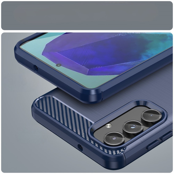 Obal na mobil pre Samsung Galaxy M55 5G, Carbon, modré