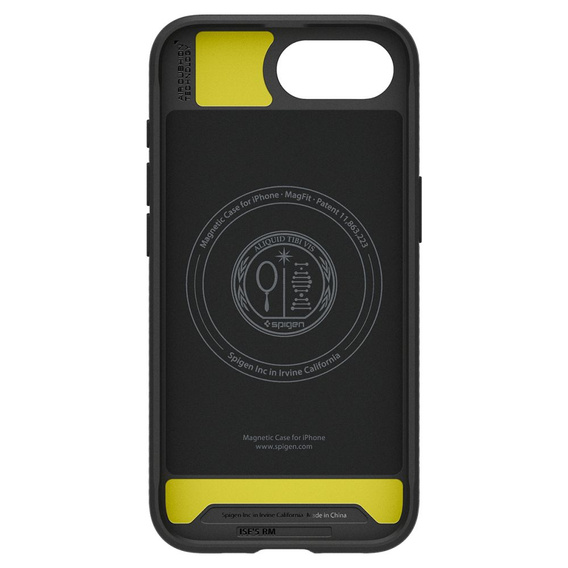 Puzdro Spigen pre iPhone 16E, Rugged Armor MagSafe, čierne + tvrdené sklo 9H