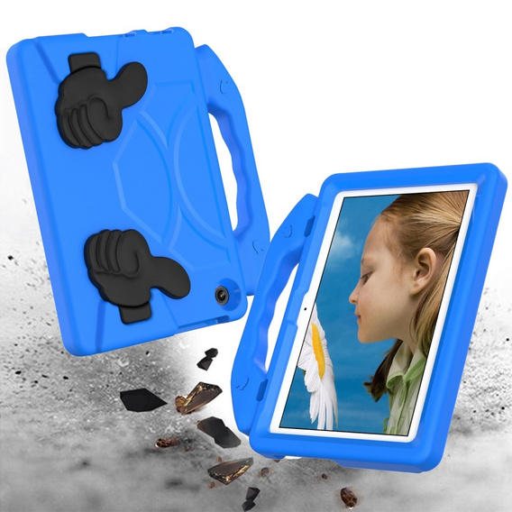 Detské puzdro pre Lenovo Tab M10 10.1 Gen 3 TB-328FU/TB-328XU, detské puzdro s rukoväťou, modré