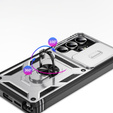 Puzdro pre Samsung Galaxy S25 Ultra, KickStand Camera Lens, biele