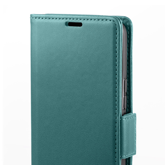 Puzdro pre Xiaomi Redmi Note 13 Pro+, ERBORD Glossy Litchi, flipová peňaženka, zelený