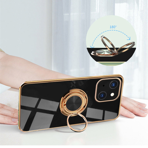 Obal na mobil pre iPhone 13 mini, Electro Ring, čierne