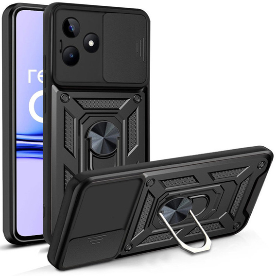 Obal na mobil pre Realme C53 4G, CamShield Slide, čierne