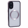 Magnetické puzdro Dual Glass MagSafe pre iPhone 16, ružové rose gold