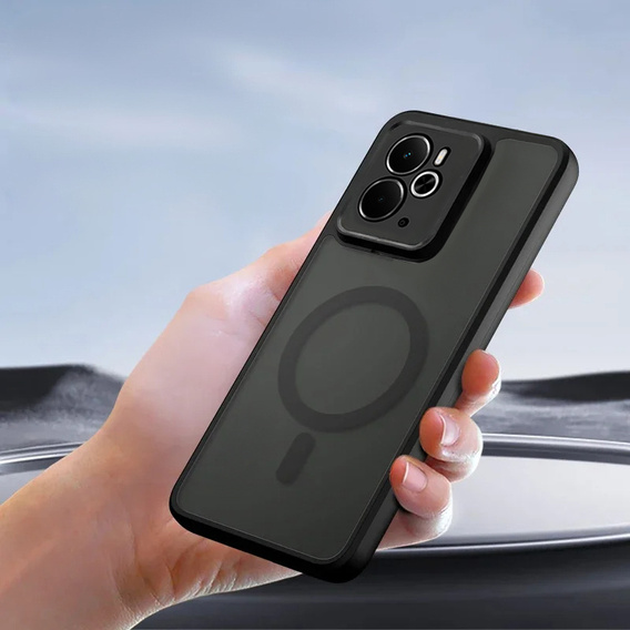 Puzdro pre Realme 14 5G / Realme 14T 5G, pre MagSafe, ERBORD Matt Case, čierny + sklo na displej