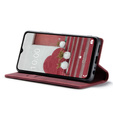 CASEME puzdro pre Samsung Galaxy M33 5G, Leather Wallet Case, bordové
