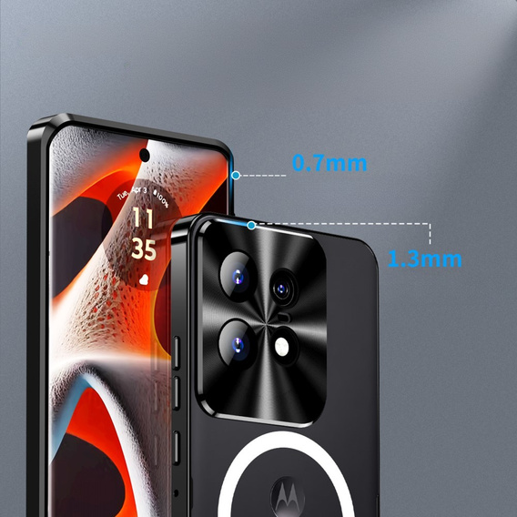 Ochranné puzdro na fotoaparát pre Motorola Edge 50 Pro 5G, CamShield MagSafe, čierne