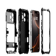 Obrnené puzdro pre iPhone 16 Pro, R-JUST, čierne