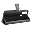 Klapkové puzdro pre Motorola Moto E20/E30/E40, Crazy Horse Wallet, čierne