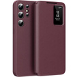 Flipové puzdro pre Samsung Galaxy S25+ Plus, Smart View Wallet, bordové