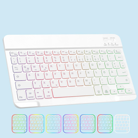 Puzdro s podsvietenou bluetooth klávesnicou pre iPad 10.9 2022 (10 gen.), modré