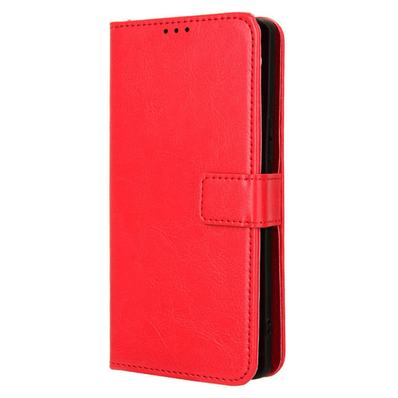 Klapkové puzdro pre Infinix Note 40 Pro Plus, Crazy Horse Wallet, červené