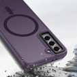 Puzdro pre Samsung Galaxy S21, pre MagSafe, ERBORD Matt Case, tmavo fialová + sklo na displej
