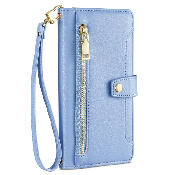 Klapkové puzdro pre Realme 11 Pro 5G / Pro+ 5G, Wallet Zipper Pocket, modré