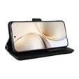 Puzdro s chlopňou pre Realme 14 Pro+ 5G, Crossbody Leather Wallet, čierne