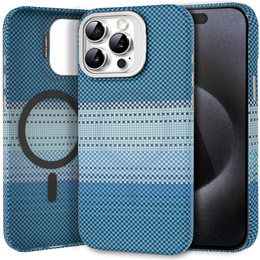 Puzdro pre iPhone 15 Pro, Frame Kickstand, pre MagSafe, Moon Blue