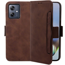 Klapkové puzdro pre Motorola Moto G54 5G, Card Slot, hnedé