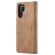 CASEME puzdro pre Huawei P30 Pro, Leather Wallet Case, hnedé