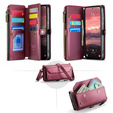 Puzdro CASEME pre Samsung Galaxy A56 5G, RFID Leather Wallet, s popruhom cez rameno, červené