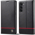 Flipové puzdro pre Samsung Galaxy S24, Carbon LC.IMEEKE, čierne