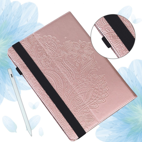 Puzdro s chlopňou pre Xiaomi Redmi Pad SE 11", flower, ružové