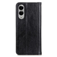 Flipové puzdro pre Samsung Galaxy S25 Edge, Split Leather, čierne