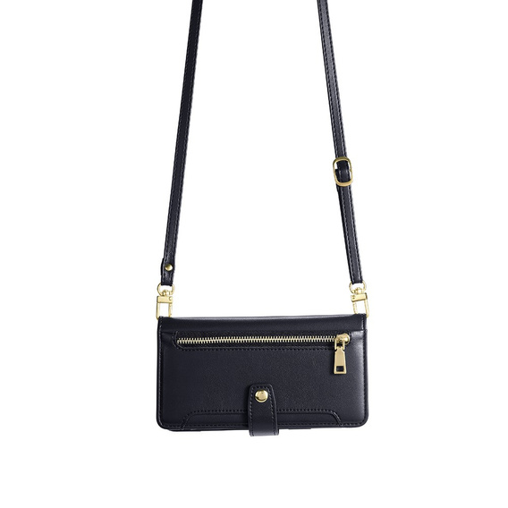 Klapkové puzdro pre Oppo Reno8 T 4G, Wallet Zipper Pocket, čierne